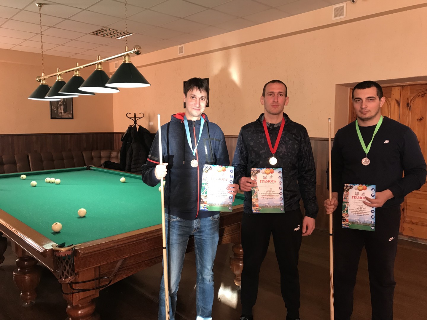 Команда Амвросиевского района стала победителем турнира по бильярду